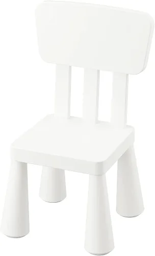 Vista 3 de IKEA MAMMUT Mesa infantil, en/exterior Con 2 sillas [blanco]