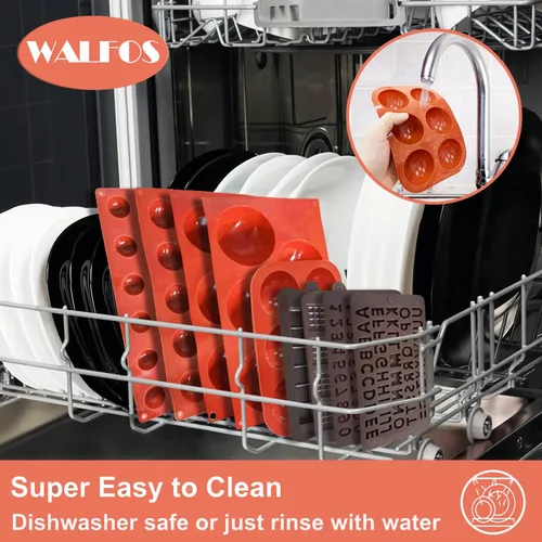 Vista 7 de Molde de silicona extra grande de 5 cavidades, 3 paquetes de moldes de silicona de media esfera para hacer chocolate, pasteles, gelatina, mousse