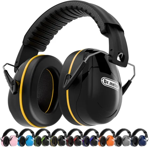 Vista 17 de Dr.meter Orejeras de protección auditiva, orejeras de seguridad con reducción de ruido de 31 dB con diadema ajustable para adultos y niños