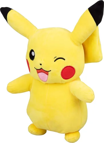 Vista 3 de Pokemon 12" Large Winking Pikachu Plush - Officially Licensed - Generation 1 Figure - Authentic Soft Stuffed Animal Toy - Gift for Kids, Boys, Girls