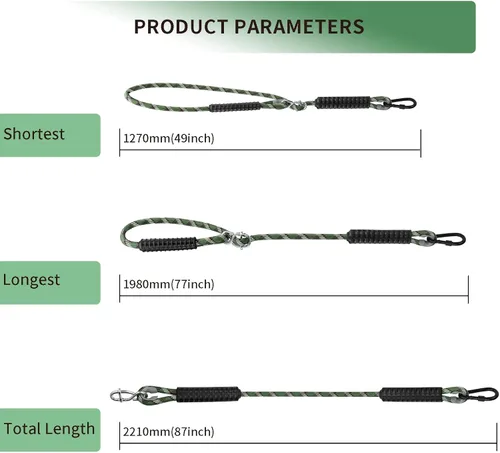 Vista 5 de Hamaca de cuerda de columpio de árbol resistente, correas ajustables extensibles para colgar, mosquetones de 1000 libras para todos los columpios