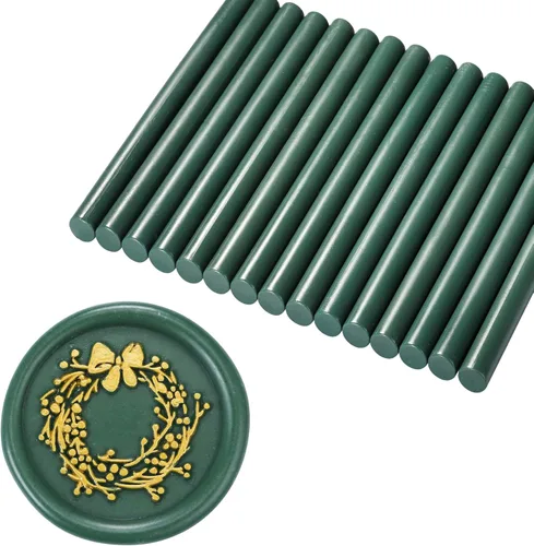 Vista 8 de Yoption 15 barras de cera para sellar pistola de pegamento para sello de cera, ideal para invitaciones de boda, tarjetas, sobres (azul)