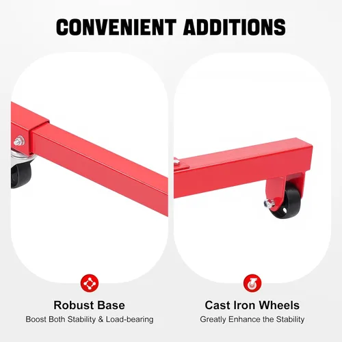 Vista 7 de Soporte de motor plegable, soporte giratorio de motor de motor de 1250 libras con cabezal giratorio de 360 grados, 5 ruedas y 4 brazos ajustables