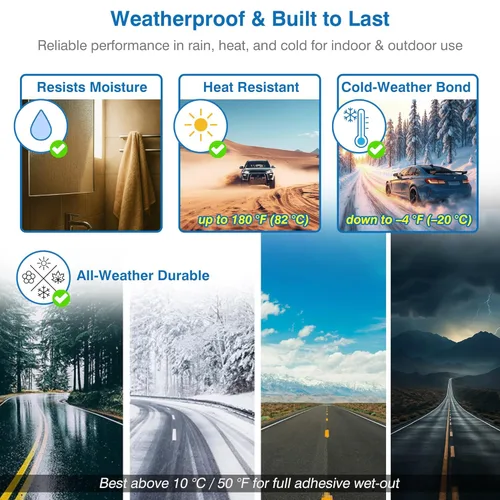 Vista 5 de Cinta extraíble de doble cara – Cinta de montaje de espuma PE de servicio pesado de 1 pulgada x 16.5 pies con promotores de adhesión – Seguro