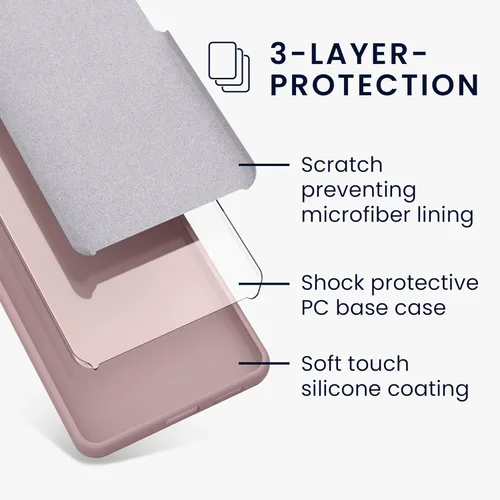 Vista 292 de kwmobile Funda Compatible con Google Pixel 6 Pro - Funda de teléfono de silicona TPU con acabado suave - Azul Arrecife