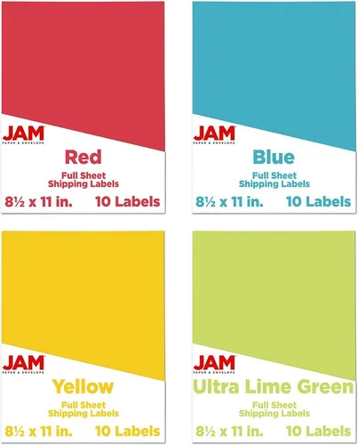 Vista 114 de Etiquetas de dirección de envío JAM PAPER - Grandes - 3 1/3 x 4 - Azul - 120/Paquete
