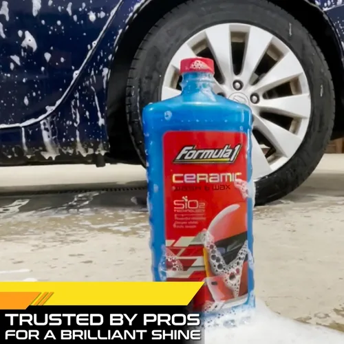 Vista 7 de Formula 1 Jabón híbrido de lavado y cera de cerámica para lavado de autos con SiO2 para brillar y proteger la pintura, 32 onzas