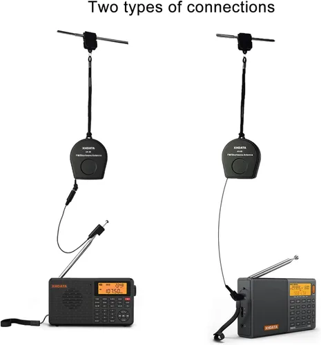 Vista 4 de XHDATA AN-80 Antena de carrete de onda corta FM SW Antena externa de látigo para mejorar la recepción de señal adecuada para radio FM SW