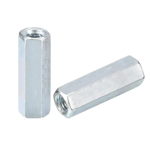 Vista 7 de uxcell Tuercas de acoplamiento M5x8x10mm - Acoplador de varilla roscada hexagonal de acero al carbono galvanizado para muebles, electrónico