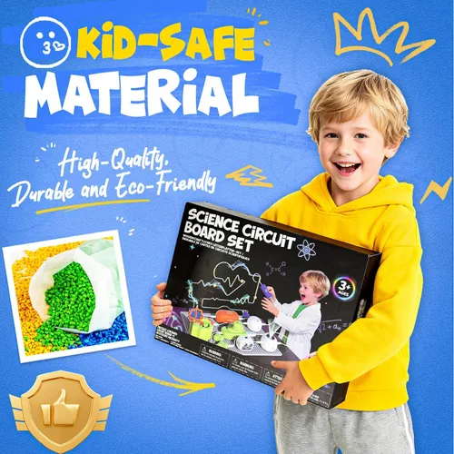 Vista 8 de SMILESSKIDDO Kits de ciencia para niños Juguetes STEM para niños, kit de exploración electrónica, más de 300 proyectos, 16 piezas de circuito