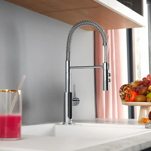 Vista 2 de Blanco Catris 1.5 GPM - Grifo de cocina extraíble con un solo orificio