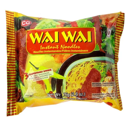 Wai Wai Fideos instantáneos, sabor a pollo, paquetes de 2.6 onzas de 2.65 oz (paquete de 30)