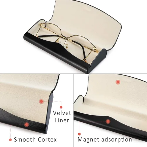 Vista 2 de LifeArt Funda rígida para gafas de sol funda de piel sintética de moda ligera