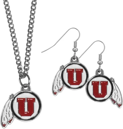 Vista 33 de Siskiyou Sports NCAA unisex-adult Dangle Earrings and Chain Necklace Set