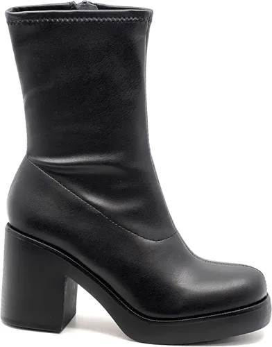 Vista 2 de Botas de plataforma de tacón grueso hasta la rodilla para mujer