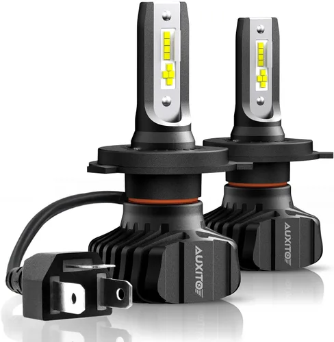AUXITO Bombillas LED H4 9003 HB2, 700% de brillo 6500K blanco frío, haz ajustable Canbus H4 de reemplazo, Plug and Play, para uso todoterreno,