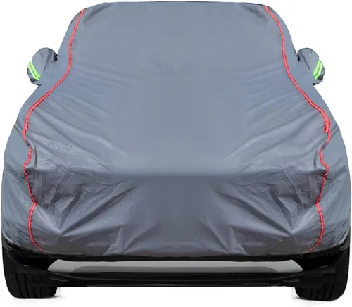 Vista 25 de Funda de Coche Transpirable de Nuevo Material, Funda Impermeable para Coche, Puertas con Candados y Cremalleras, Protección UV Impermeable