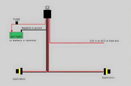 Vista 3 de iJDMTOY H11 880 890 Relay Cableado Arnés para HID Kit de conversión, Add-On Niebla Luces, LED de circulación diurna Lámparas y mucho más