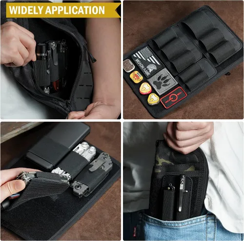 Vista 3 de VIPERADE PL6 Organizador modular EDC táctico, panel de bolsa de inserción elástica con soporte de gancho para accesorios, accesorio para mochila