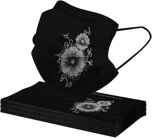 Vista 5 de 50 mascarillas desechables de mariposa para adultos, transpirables, desechables, diseños de mariposas (Estilo-17)