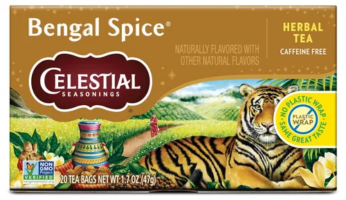 Celestial Seasonings Té de hierbas, especias de Bengala, 20 unidades