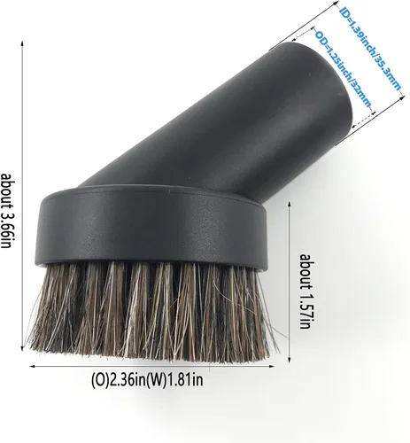 Vista 2 de SCStyle - Cepillo redondo para aspiradora hecho de pelo de caballo mixto Se adapta a diferentes marcas de aspiradoras compatibles con accesorios