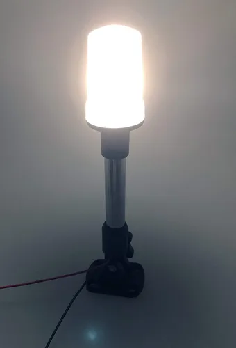 Vista 8 de Pactrade Marine Luces de navegación para barcos – Luz de popa blanca incandescente de 10.75 pulgadas (montaje en superficie, base plegable)