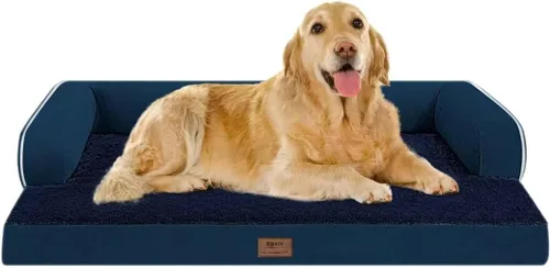 Vista 93 de Cama ortopédica extra grande para perros impermeable: cama de espuma viscoelástica para perros XL y extra grandes, sofá sofá, lavable con funda