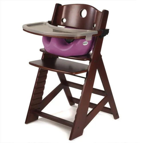 Vista 10 de Keekaroo Height Right™ Silla alta con inserto y bandeja para bebés, caoba/aguamarina, talla única (0051414KR-0001)