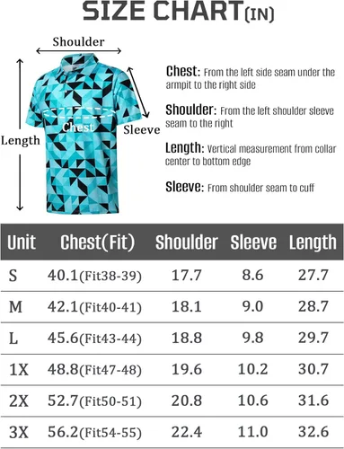 Vista 7 de APTRO Camisas polo de golf para hombre que absorben la humedad, camisas de golf hawaianas de ajuste seco