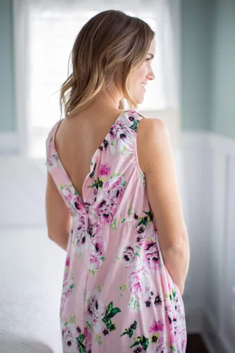 Vista 7 de Baby Be Mine - Bata de maternidad 3 en 1 para parto, lactancia, embarazo y maternidad, indispensable para llevar al hospital