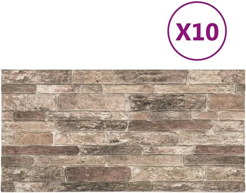 Vista 2 de 3D Wall Panels with Multicolor Brick Design 10 pcs EPS,12 KG,149585