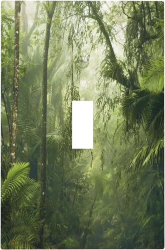 Vista 42 de Cubiertas de Placa de Pared Dúplex Individual Bosque Otoñal Hojas de Arce, Cubierta de Interruptor de Luz 1 Gang, Placa de Salida Decorativa