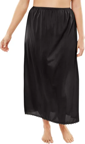 Vista 4 de Comfort Choice Medio Slip de talla grande para mujer, 35 pulgadas, paquete de 2 Negro