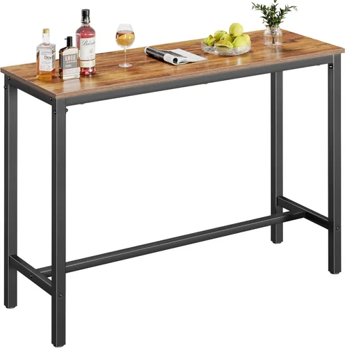 Vista 13 de Mr IRONSTONE - Mesa de bar, mesa de pub rectangular de 39" de altura con altura de barra, mesa de sofá, mesa de consola, mesa de comedor, mesa