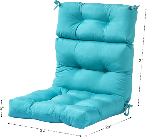 Vista 64 de Greendale Home Fashions Aloha - Cojín para silla de respaldo alto para exteriores de 44 x 22 pulgadas