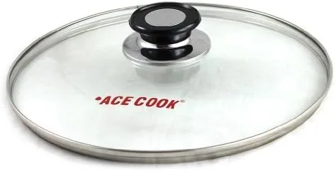 Tapa de cristal templado para olla y sartenes con orificio de ventilación, 9.4 in