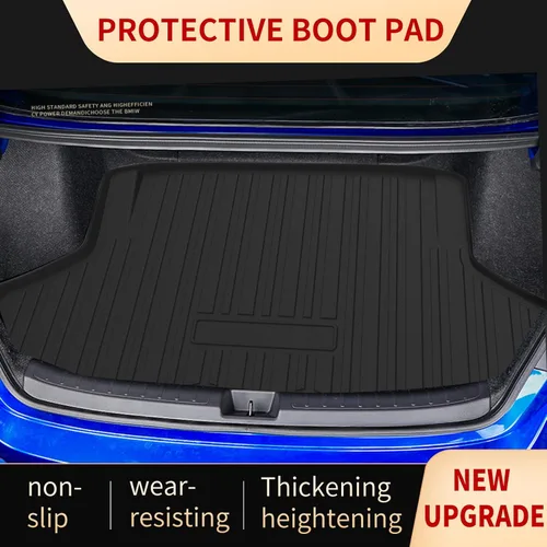 Vista 2 de Elsetyler Revestimiento de carga para Civic 2021-2025 – Negro TPE para todo tipo de clima, resistente al agua, bandeja de carga trasera, protector