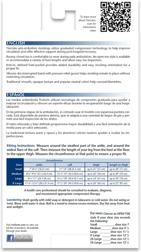 Vista 4 de Truform Medias quirúrgicas embolismo, medias altas de 18 mmHg, beige, grande, 2
