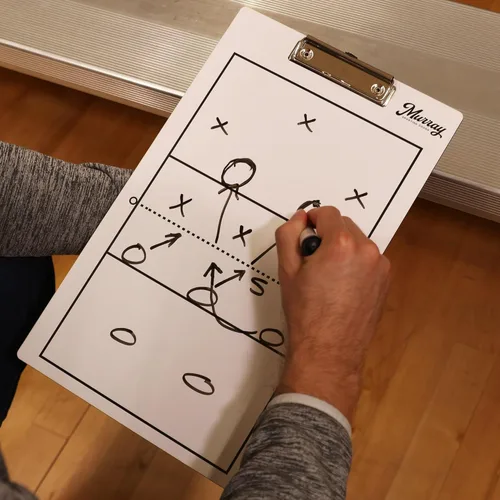 Vista 6 de Murray Sporting Goods sujetapapeles para entrenadores de borrado en seco Pizarra blanca de doble cara