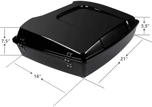 Vista 3 de TCMT Razor - Caja de maletero de motocicleta para Harley Touring 1997-2013 Road King Road Glide Street Glide Electra Glide Pack Trunk