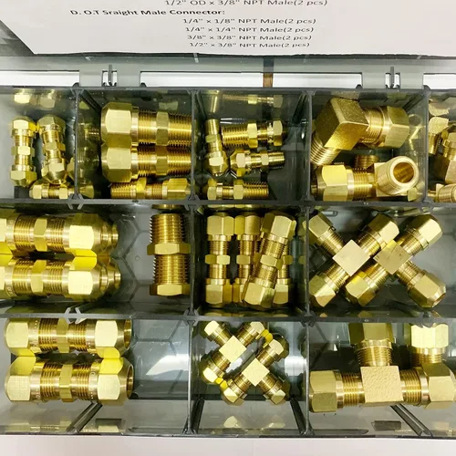 Vista 4 de Legines 38 piezas de latón D.O.T Freno de aire de nylon Tubería de montaje surtido Kits