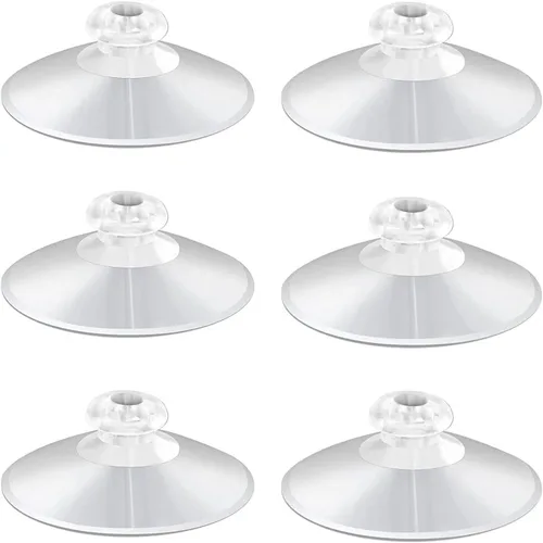 Vista 7 de Conectores de ducha con ventosas para baño, plástico PVC de 2 pulgadas, resistente, ventosa transparente grande sin ganchos, ventosas de repuesto