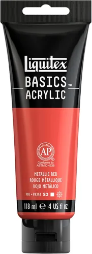 Vista 83 de Liquitex - Pintura acrílica BASICS, tubo de 4 oz, color rojo primario