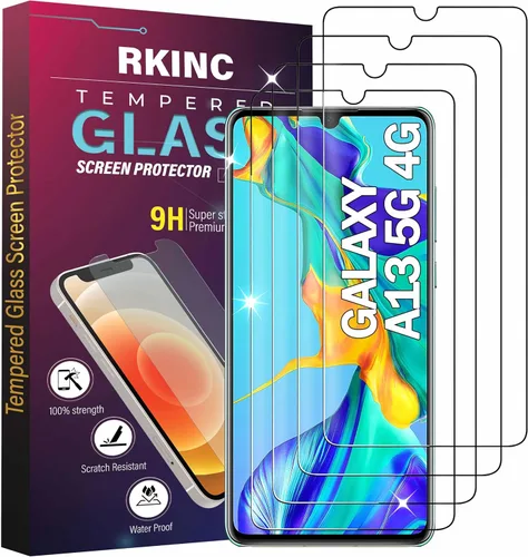 Vista 19 de RKINC Protector de pantalla [paquete de 3] para Samsung Galaxy A13 4G/5G, protector de pantalla de vidrio templado de privacidad, antiespía