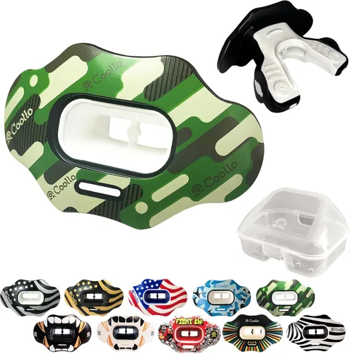 Vista 33 de Protector bucal MAXX/Might Football y deportes de alto impacto para adultos y jóvenes (correa incluida)