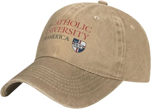 Lujzwop Gorra de béisbol ajustable de la Universidad Católica de América, gorra de vaquero de algodón, a la moda para hombre y mujer