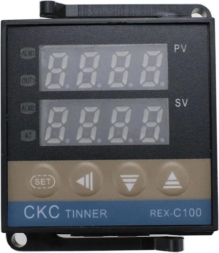 Vista 3 de INFRI REX-C100 Digital RKC PID Thermostat Temperature Controller Digital REX-C100/ 40A SSR Relay/K Thermocouple Probe/Heat Sink(RKC-C100)