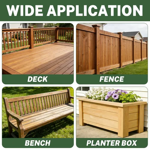 Vista 5 de LIONMAX Tornillos para Terraza de 1 Pulgada, Tornillos para Madera #8 x 1, 100 PCS, Resistentes al Óxido, Recubiertos con Epoxi para Exteriores