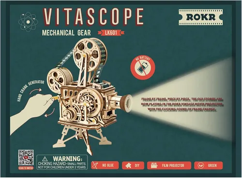Vista 9 de ROKR Rompecabezas de Madera 3D Vitascope para Adultos - Kits de Construcción de Modelos Construcción Mecánica para Adultos para Construir